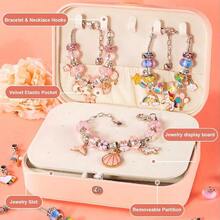 Charm Bracelet Making Kit For Girls 120Pcs DIY Jewelry Making Kit + Portable Bracelet Organizer Box Christmas Birthday Mermaid Unicorn Gifts For Girls Toys Crafts For Teens Girls Ages 5 6 7 812