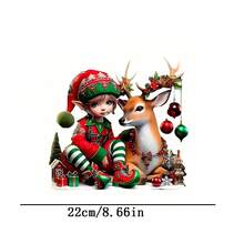 1pc/2pcs/3pcs Christmas& Deer Durable Washable DIY Heat Transfer Stickers, Applicable For T-Shirts, Pants, Hoodies, Backpacks - Home Clothing Design, Easy To Apply Heat Transfer Decals
