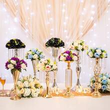 6pcs Artificial Flowers Silk Rose Flowers For Wedding Centerpiece Party Birthday Anniversary Floral Arrangement Decorations - 6 Pieces - Black - View 8