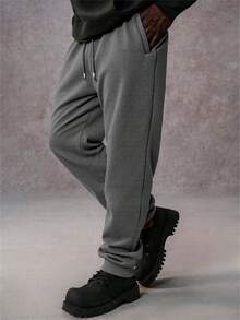 2pcs Men's Jogger Pants With Zipper Pockets, Fashionable Casual Style Sweatpants Suitable For Daily Wear, Running, Fitness, Comfortable And Stylish - Multicolor - View 5