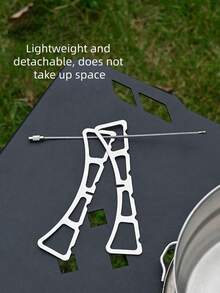 1pc Stainless Steel Heat-Resistant Foldable Steaming Rack - Household Kitchen Steaming Rack - Detachable Lightweight And Portable Cross-Shaped Insulation Steaming Rack - Easy To Clean - Outdoor Cooking Tool - Durable Kitchenware - Compact And Space-Saving - Can Be Hung Anywhere - Suitable For Outdoor Camping, Picnics, And Barbecues