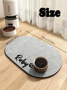 Personalisierte Hundenäpfe mit Namen - individuell gestaltbare Futter- und Wassernapfunterlage, strapazierfähige Gummi-Hundenäpfe, geeignet für Training, komfortables Design, ideales Geschenk, Haustier-Komfort-Accessoire, modisches Haustier-Accessoire, hochwertiges Material, Hundebesitzer - Grau - Übersicht 4