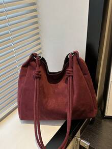 Luxury New PU Leather Fashion Design Handbag - Burgundy - View 7