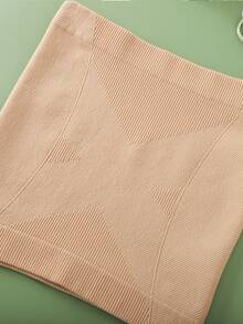 1件装女士纯色尼龙无缝跑步护腹塑身腰带，适合日常穿着