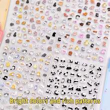 قطعة واحدة ملصق رغوي ثلاثي الأبعاد بتصميم حيوان، بطريقة جميلة، ملصق ديكور كرتوني، مصنوع من الإسفنج والبي في سي، متوفر بأربعة أنماط: باندا، جرو، أرنب، وقطة. يمكن تطبيقه على كتب الملصقات، دفاتر اليوميات، أجهزة الكمبيوتر المحمولة، والثلاجات. - متعدد الألوان - مشاهدة 2