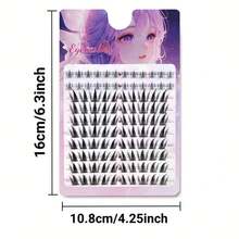 Bộ 104 sợi mi giả các loại: Thích hợp cho cosplay, hoạt hình, trang điểm búp bê và trang điểm mắt mèo - Được làm từ sợi tổng hợp nhẹ hình hoa hướng dương, kiểu dáng tự nhiên, thiết kế đan chéo, có tùy chọn uốn cong chữ C và chữ D, chiều dài 6-15mm - Tuyệt vời cho người mới bắt đầu, có thể tái sử dụng, lý tưởng cho Giáng sinh và các bữa tiệc - Lựa chọn quà tặng hoàn hảo - C - Xem 6