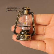 2PCS Retro Coal Oil Lamp Model - Perfect For DIY Decoration, Photography Props, And Handicrafts, Doll House Tabletop Decoration, As A Handmade Material For Easter, Halloween, Christmas, And New Year Gifts. Classic Holiday Decoration Design, Nostalgic Lighting, Finely Replicated Lightweight Props, Miniature Lighting Home Accessories, A Choice For Holiday Shoppers - 2個 - 查看 5