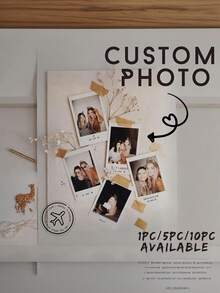 4/8pcs Customized Photos (5*3.5 Inches), Personalized Couple Photos, DIY Birthday & Anniversary Gift (For Him/Her), Valentine's Day Gift, Personalized Gift, Special Occasion Gift, Fashionable Memorabilia, Elegant Stationery, High-Quality Printing, Durable Material, Mini Photo Prints, Commemorative Cards, Suitable For Birthday, Anniversary | Ready-To-Frame Love Story Artwork. Gift For Her, Gift For Him, Couple Photos, Christmas Gift - Multicolor - View 5