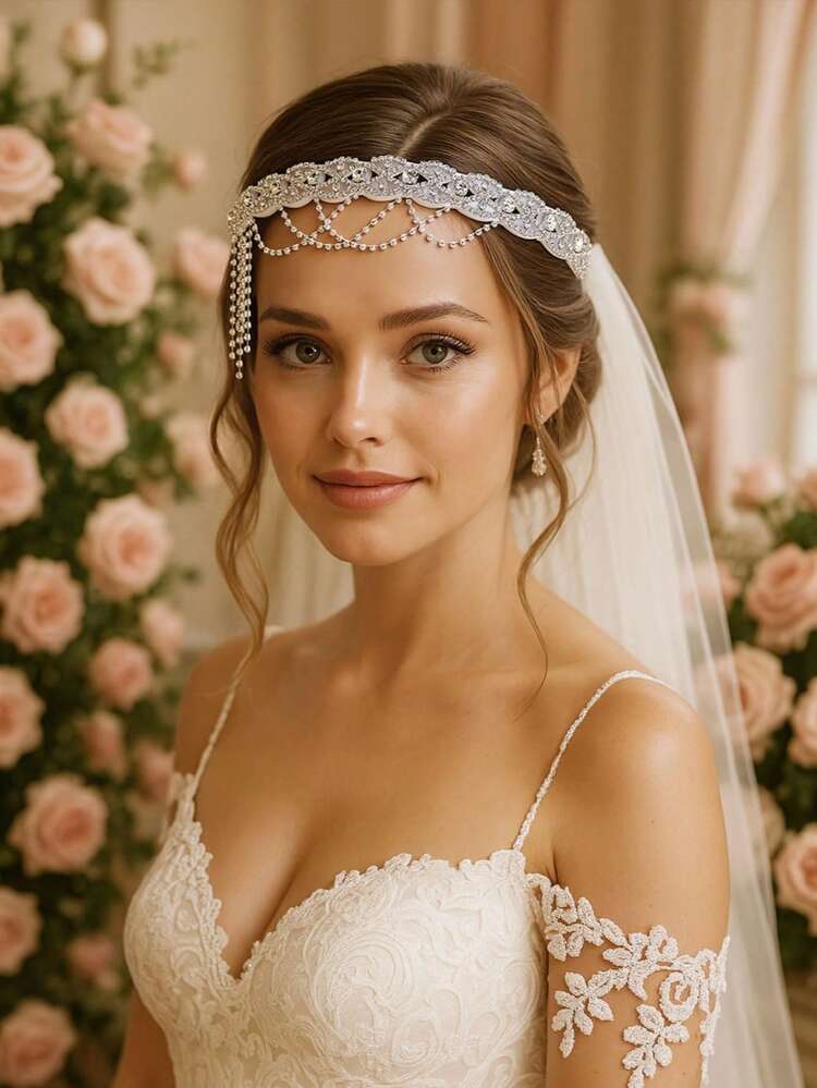 BABEYOND 1920s Flapper Headpiece Roaring 20s Headband Great Gatsby Headband Chain For Women Vintage Hair Accessory - 銀色 - 查看 4