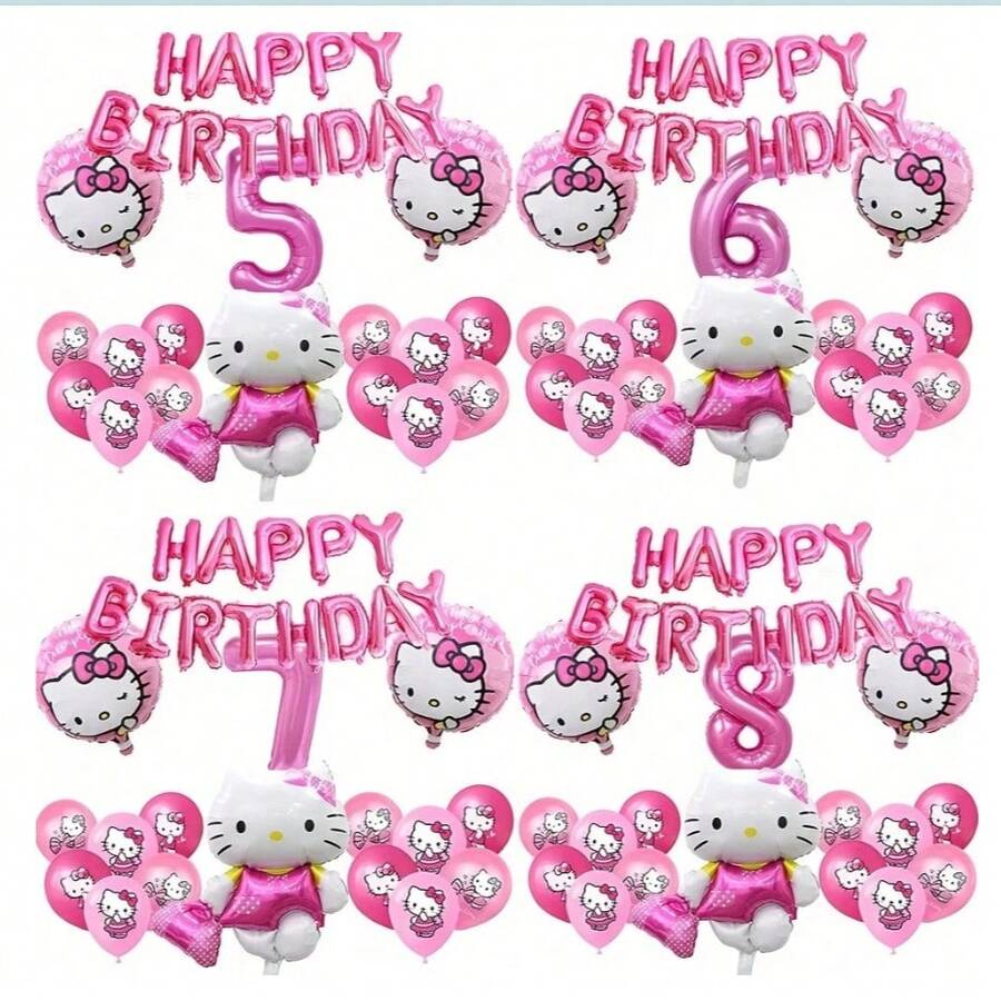 Party Balloon Set, Birthday Party Celebration Balloons, Cute Cartoon Foil Balloons,  Festival Celebration Balloons, Cartoon Character Foil Balloons,  Room Balloon Decorations, Classroom - Multicolor - View 1