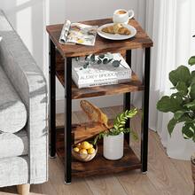 Mesa Auxiliar, Mesa De Noche Moderno, Pequena Mesa De Centro Mesas Para Jardín Mesas Laterales Para Sala Mesa De Centro - Granate - Ver 4