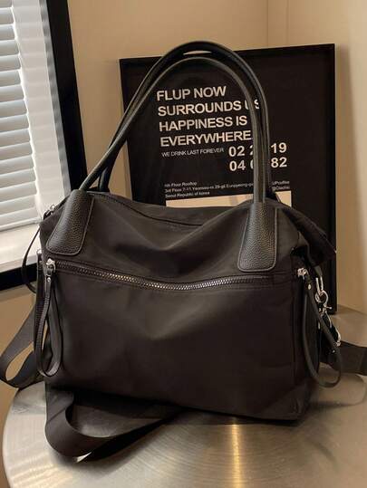 2024 New Vintage Nylon Tote Bag For Women, Large Capacity Crossbody Shoulder Handbag