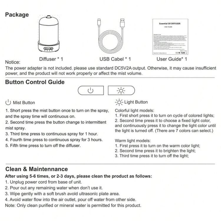 150ML 香薰机，精油扩散器，超声波香薰机，迷你 USB 供电加湿器，适用于家庭卧室、客厅、办公室 - 彩色 - 查看 12