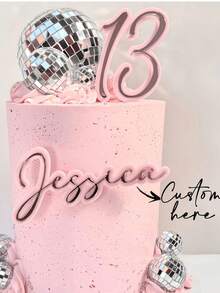 Personalized Name Cake Ornaments, Double-Layer Acrylic, Laser Cutting, Birthday Cake Decoration, Acrylic Cutting 3D,Home & Living,Haunt Your Home