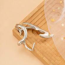 Ear Cuffs For Women, Non-Piercing Ear Bone Clips Wrap Around Dangle Tassel Women's Clip-On Earrings Hook Cuff Climber Earrings For Women{Inchcolor_nameinch:Inchspecial-ShapedSilverinch} - 異形銀 - 查看 5