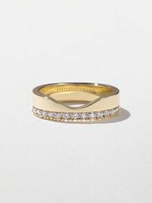 1pc Elegant Cubic Zirconia Inlaid 925 Sterling Silver Ring, Women's Gift Suitable For Balls, Gatherings And Various Party Occasions - Diamond Ring - View 2