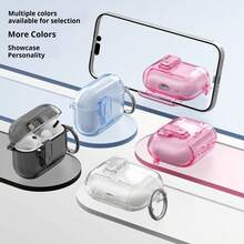 Brand New Creative Design, Compatible With Apple AirPodsPro 2/3 Earphone Case, Transparent Lock TPU Soft Earphone Shell, AirPods4 Protective Case