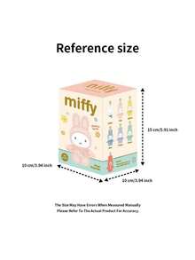 1.ª generación VIPO Miffy Pose sentada Caja ciega Charm, Accesorio de peluche de conejo con licencia oficial, 6 ediciones regulares + 1 edición oculta (Mayer), Colores de macarrón pastel (melocotón rosa/blanco leche/limón amarillo/azul estrella/lavanda/verde menta), Material de peluche suave, Incluye cordón para llavero, Decoración para bolso, teléfono, llaves, Regalo coleccionable para fans de Miffy, Adorno de dibujos animados de cruzada