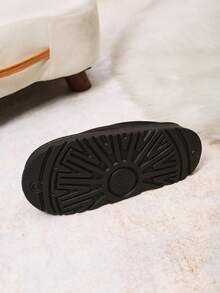 OBOVAY 全新纯色轻质记忆海绵男女通用男士拖鞋，秋冬款 - A-9黑 - 查看 8