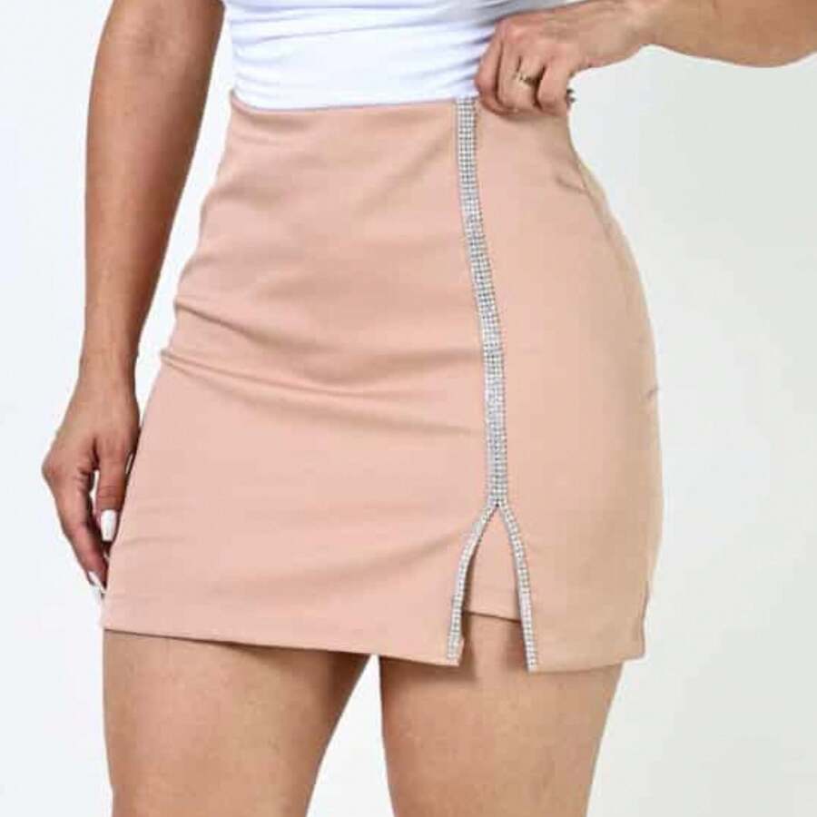 Short Saia com Brilho - Alfaiataria