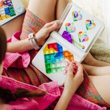 مجموعة لغز نجمي سداسي 60 مستوى - لغز ذهني للمراهقين بألوان زاهية | تحدي منطقي تدريجي وألعاب مكتبية محمولة | هدية رائعة لعيد ميلاد المراهقين وفترات الاستراحة الدراسية