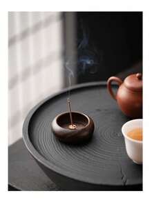 1个小型简约风格木质香薰烛台，便携式，适合家居、办公室、酒店装饰，也可作为情人节、母亲节、生日、毕业典礼等节日的纪念品。 - 隨機顏色 - 查看 3