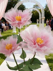 1 bông hoa mẫu đơn nhân tạo bằng lụa cỡ lớn 15,75 inch, trang trí hoa sống động như thật cho đám cưới, sinh nhật, cửa sổ khách sạn, trang trí nhà cửa. - nhiều màu - Xem 2