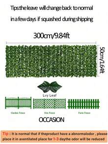 1 件塑料人造常春藤黄杨木栅栏，带苔藓和草，带人造叶子的绿色栅栏，适用于花园派对装饰（可连接）、情人节、生日毕业礼物、花园装饰、户外植物、园艺、假花 - 綠色 - 查看 2
