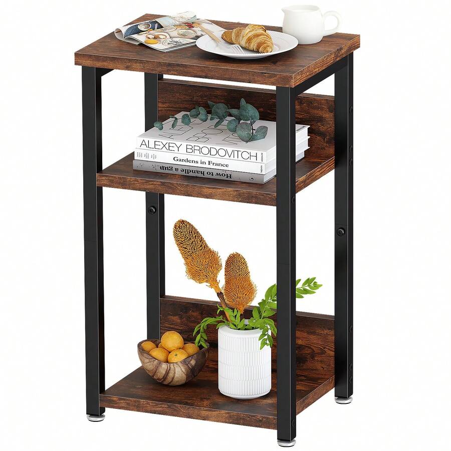 Mesa Auxiliar, Mesa De Noche Moderno, Pequena Mesa De Centro Mesas Para Jardín Mesas Laterales Para Sala Mesa De Centro - Granate - Ver 1