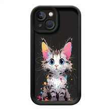 Funda de Teléfono de Gatito de Dibujos Animados para  15/15 Plus/15 Pro/15 Pro Max,  14/14 Plus/14 Pro/14 Pro Max,  13/13 Pro/13 Pro Max,  12/12 Pro/12 Pro Max,  11/11 Pro/11 Pro Max,  7/8 Plus,  XR/XS Max - Diseño de Arte de Moda, Compatible con Carga Inalámbrica, Viene con Cordón - Colores mixtos - Ver 6