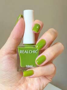 REALCHIC 10毫升/瓶 变色龙指甲油，水性配方，快干，持久，可撕拉，适合女性和女孩美甲，情人节礼物 - 綠色 - 查看 3