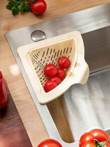 1 件多功能肥皂盒沥水篮、水槽沥水篮、蔬菜水果池米渣过滤器、沥水架 - 彩色 - 查看 2