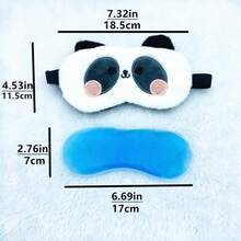 1/2/4pcs Panda Eye Mask - Eye Care - Eye Mask - Children's Style Mask - One Heating And Cooling Face Mask - Microwave-Heated Eye Mask - Black and White - View 2