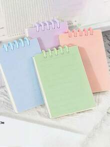 1-20pcs Customized Loose-Leaf Macaron Notebook, Office & Study Supplies, 80 Pages. Compact & Portable, Suitable For Classroom Notes, Recording Client Needs, Schedule Planning And Life Organization.