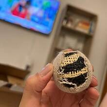 4 件剑麻猫追逐玩具，帆布猫玩具球，互动玩具球，互动追逐球，采用天然剑麻材料制成，猫玩具，适用于猫和小猫