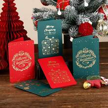 24/12pcs Christmas Greeting Cards With Gold Foil Accents, Holiday Designs, Suitable For Seasonal Greetings, Christmas Gifts, Assorted Styles, Random Delivery, Merry Christmas - Multicolor - View 11