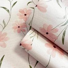 Floral Wallpaper Peel And Stick Daisy Wall Paper Pink Summer Flowers Nursey Room Self Adhesive Wallpaper Contact Paper Stick Bathroom Furniture393 X 17.3 Pink Floral - 粉紅色 + 17.3 英寸 X 394 英寸 - 查看 8