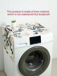 One Butterfly Patterned Microwave Dust Cover Can Prevent Dust And Stains. The Material Is All Polyester And Not Waterproof, But It Can Prevent Dust And Stains. It Is Also A Decorative Dust Cover That Is Easy To Use And Clean - Multicolor - View 1