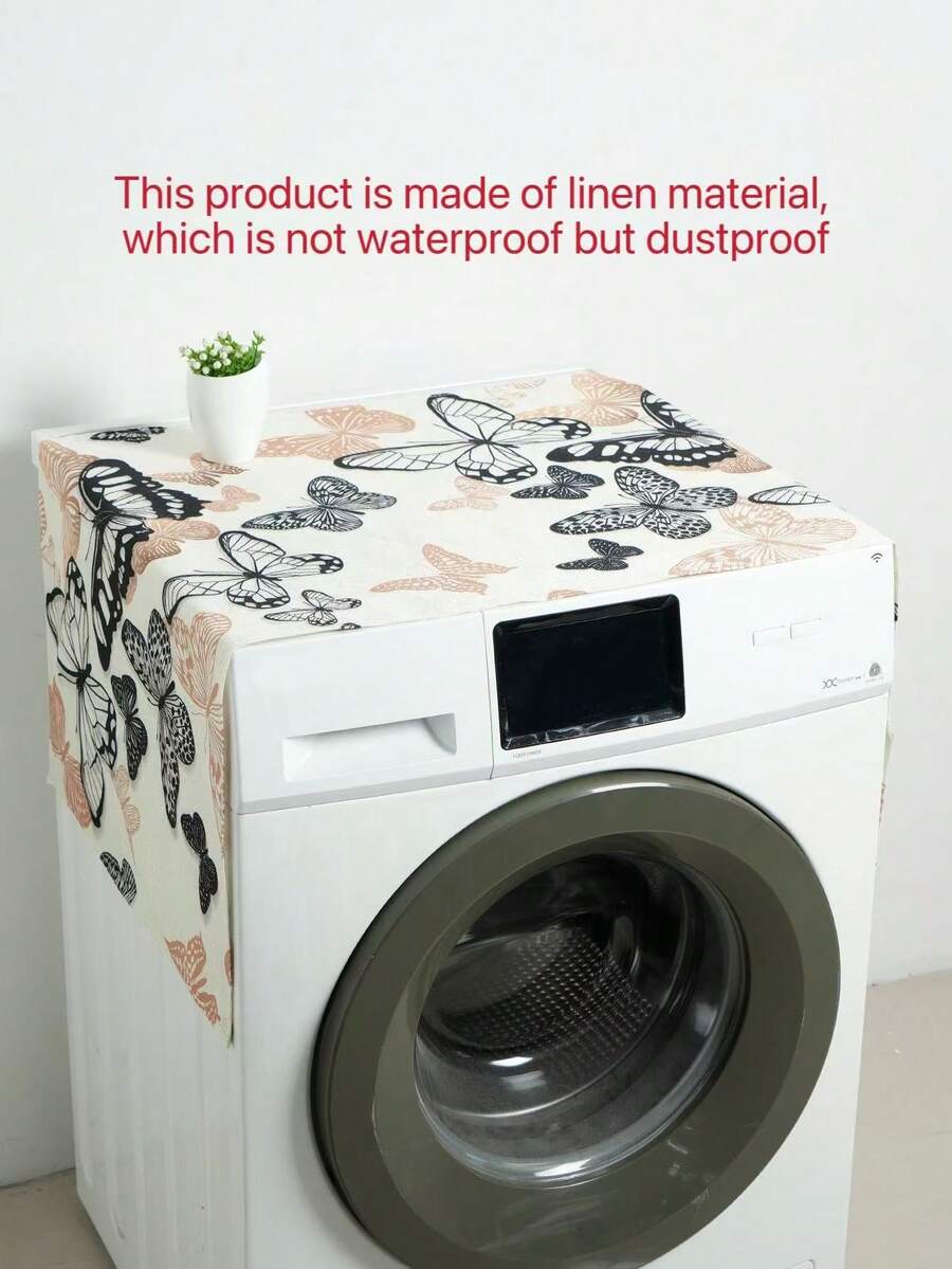 One Butterfly Patterned Microwave Dust Cover Can Prevent Dust And Stains. The Material Is All Polyester And Not Waterproof, But It Can Prevent Dust And Stains. It Is Also A Decorative Dust Cover That Is Easy To Use And Clean - Multicolor - View 1