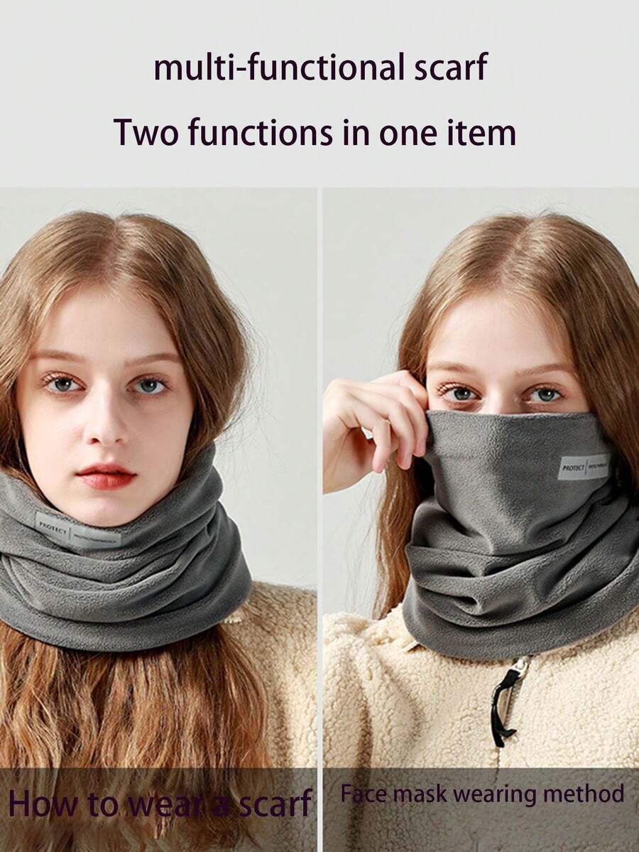 1 szt. polarowy ocieplacz na szyję, ciepły komin na rower dla mężczyzn i kobiet, koreańska dzianinowa maska na twarz na jesień/zimę