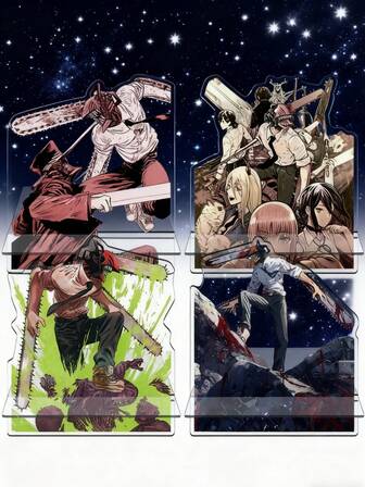 Reze Arc Denji Movie Anime Merchandise Seamless CNC Engraved Mobile Phone Stand