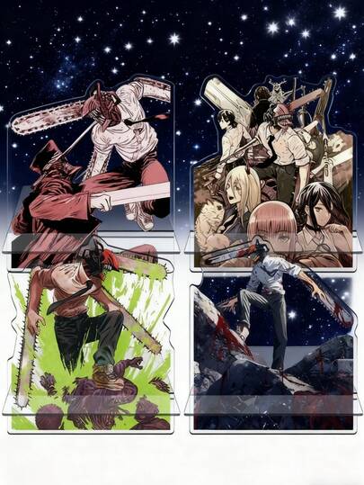 Reze Arc Denji Movie Anime Merchandise Seamless CNC Engraved Mobile Phone Stand