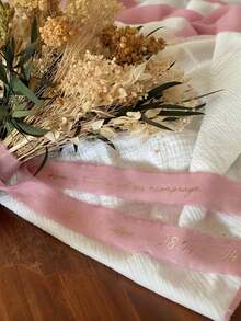 Customizable Butterfly Veil For Brides-To-Be - Elegant White Polyester Bridal Headpiece With Personalized Ribbon, Wedding Accessory, Bridesmaid Gift, Photography Prop, Bridal Shower Gift - Multicolor - View 4