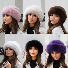 1pc Women's Fluffy Winter Hat, Warm Lining Hat For Autumn/Winter, European & American Korean Style Warm Headwear, Solid Color Cute Versatile, Thick Design, Fashionable Appearance, Thick Mongolian Style, Provides Comfortable Warmth For Outdoor Activities In Cold Weather. - Multicolor - View 10