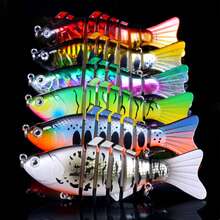 6pcs Bionic Mini Fishing Lures, Equipped With Triple Hooks, Suitable For Freshwater And Saltwater Swinging Lures - Multicolor - View 1