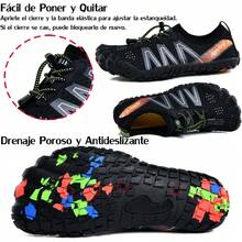 Escarpines para Hombre Zapatos de Agua Zapatos de Deportes Acuáticos Exterior Zapatos de Playa Zapatillas Minimalistas Verano Secado Rápido Antideslizante Interior - Azul-W-1 - Ver 10