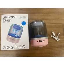 Jellyfish Design RGB Light Bass Speaker Small Plastic Loudspeaker With Dazzling Lights Max - Một cỡ - Xem 5