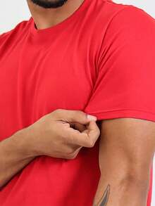 Men T-Shirts - 紅色 - 查看 4