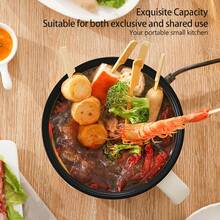 RAF Portable Electric Cooker & Steamer, Multi-Function Pot For 1-3 People, Convenient For Stir-Frying, Stewing, Steaming, Non-Stick Pot, Suitable For Cooking Chicken, Noodles, Rice, Soup, Porridge, Steamed Buns, Hot Pot And More