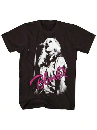 COOL SUMMER 2025 New In Blondie Punk Rock Band 1960s body Band Vintage Loose T-Shirt men'S T-Shirt Blacks Mens Oversized T Shirts 100 Cotton